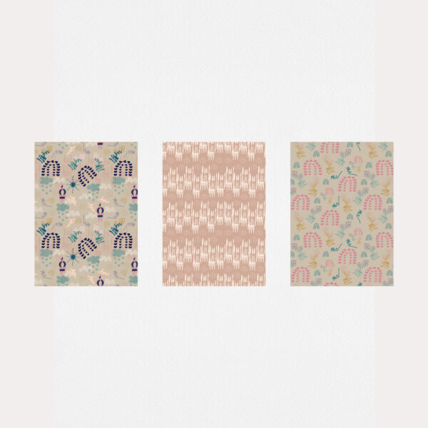 Heavenly Horizons Beige Pattern Art Prints