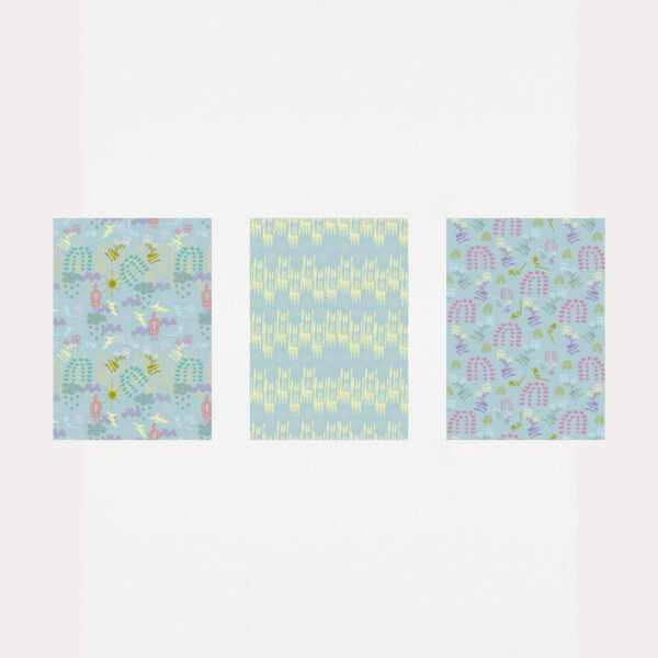 Heavenly Horizons Green Pattern Art Prints