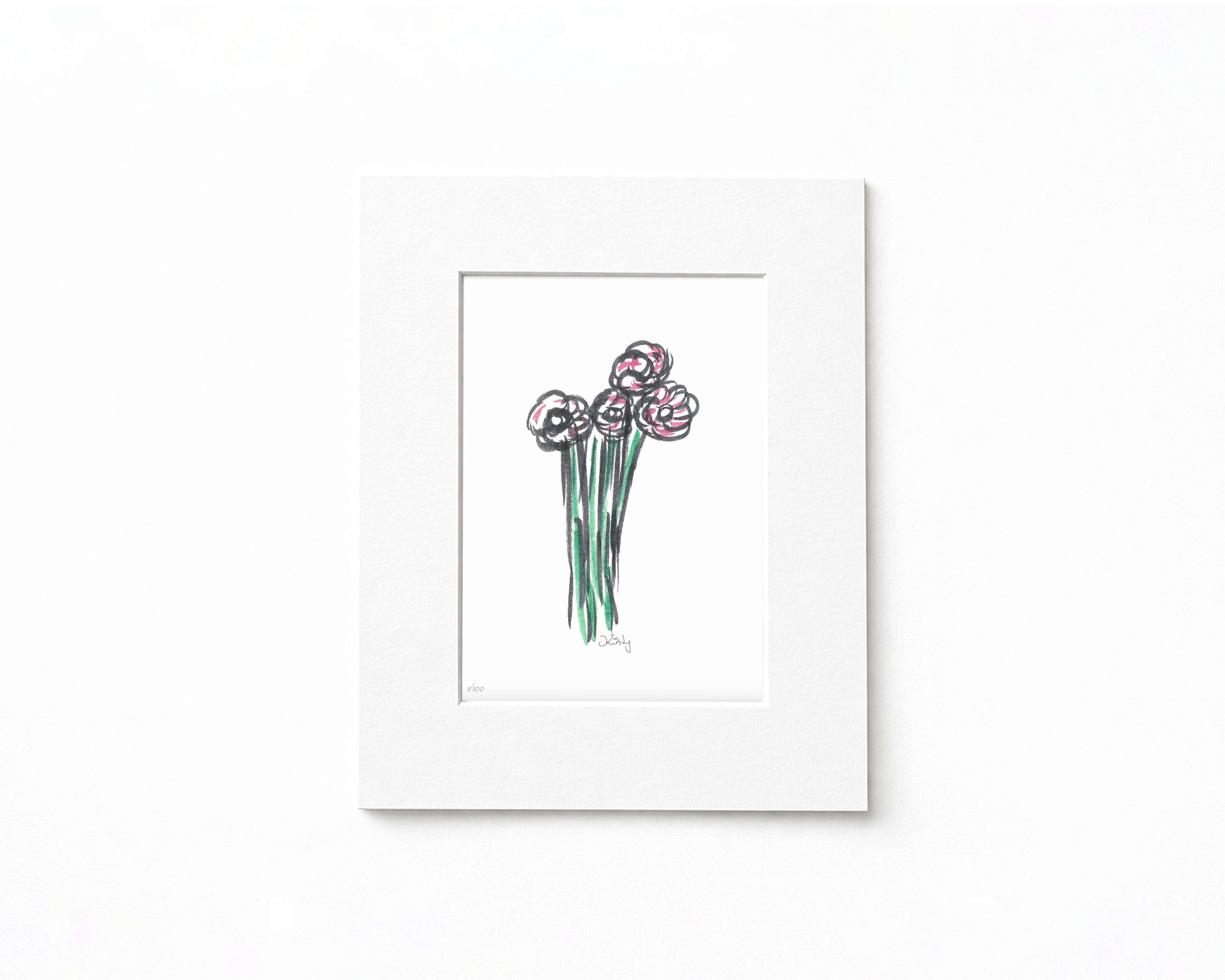 Flower Bouquet Art Print Mockup