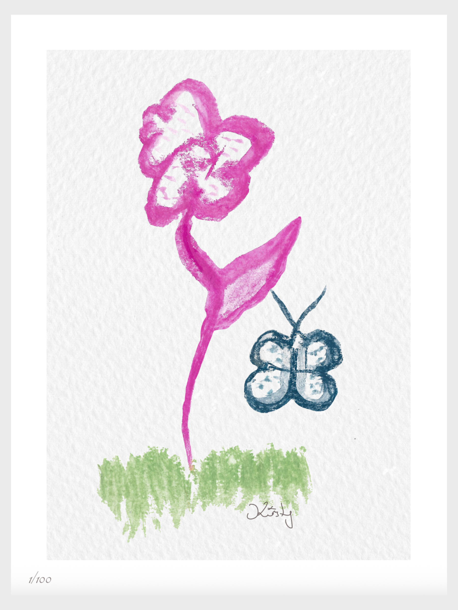 Fluttering Floral Art Print