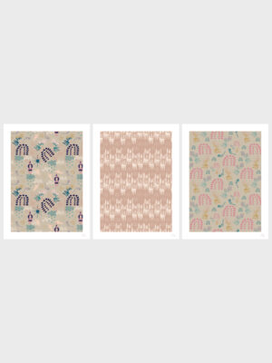 Heavenly Horizons Beige Pattern Art Print