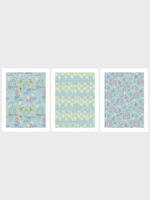 Heavenly Horizons Blue Pattern Art Print