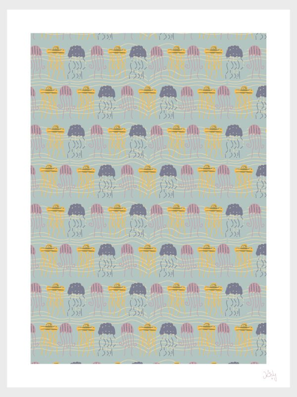 Jellyfish Jive Pattern Art Print Jellyfish Jive Pattern Art Print