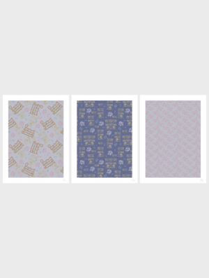Music Melody Lilac Pattern Art Print