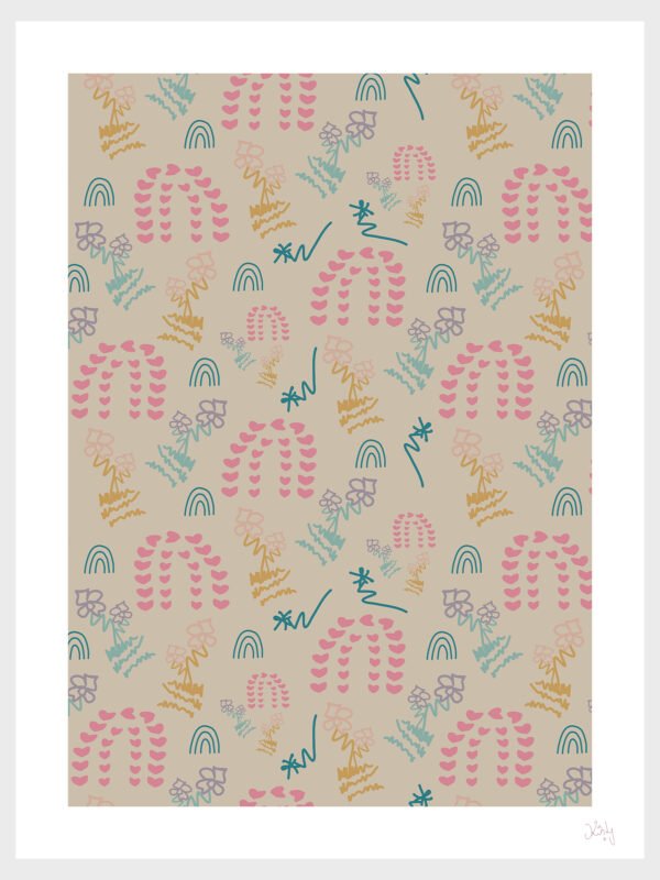 Rainbow Rapture Stone Pattern Art Print Rainbow Rapture Stone Pattern Art Print