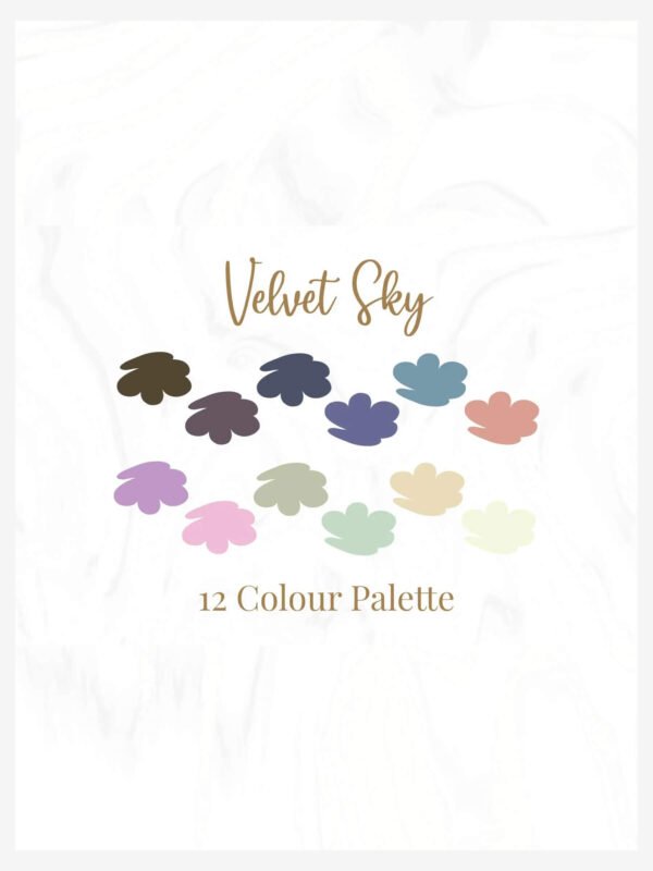 Velvet Sky Colour Palette Mockup Velvet Sky Colour Palette Mockup